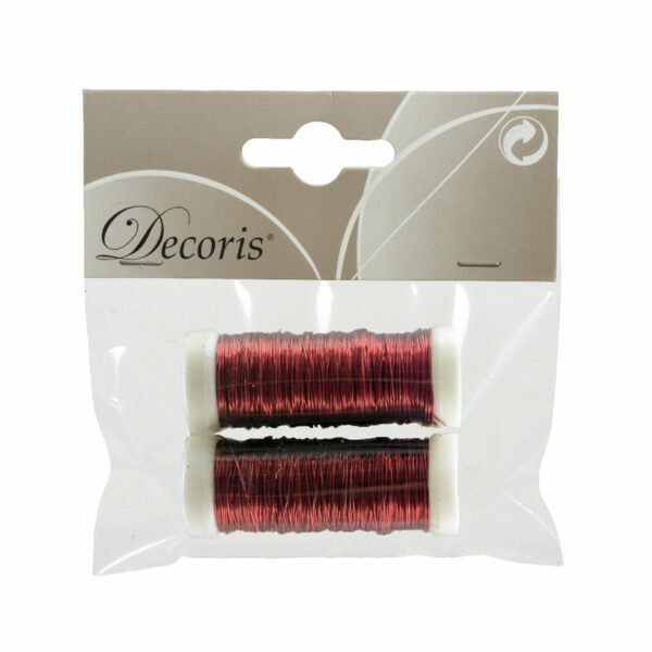 Decoris Red Iron Thread Rolls (Pack of 2)