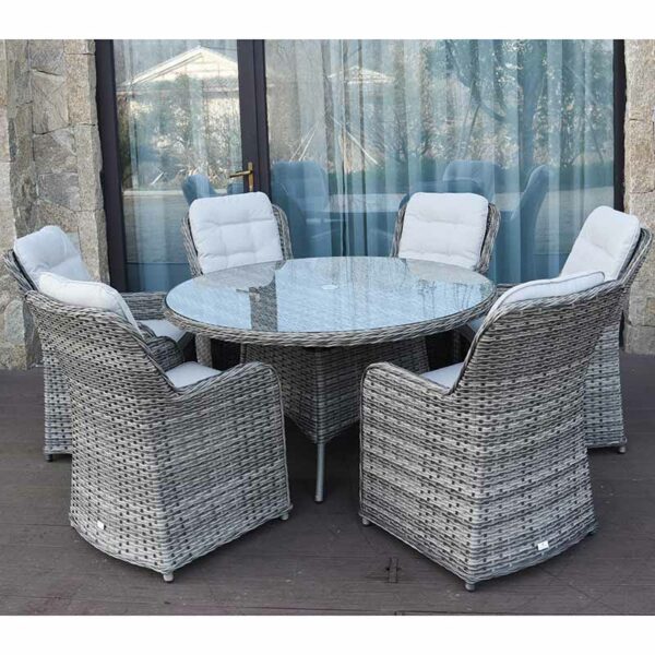 Supremo Leisure Rivington 6 Seat Outdoor Dining Set with Round Table