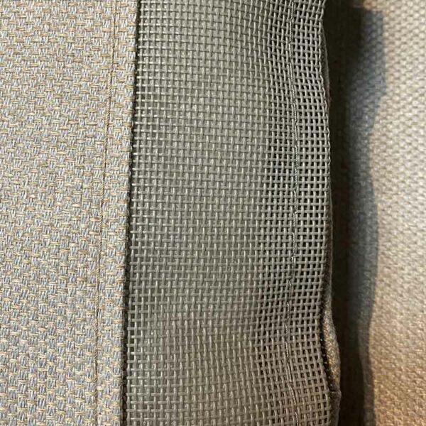 Rivington Bistro Fabric showing permeable mesh to allow rainwater to drip away