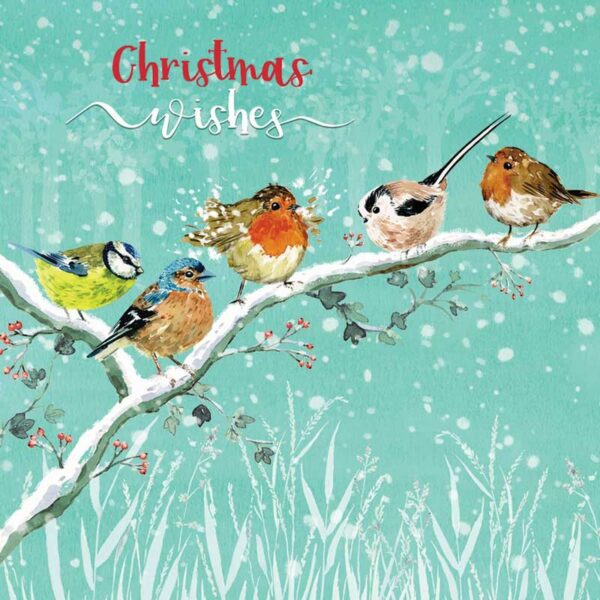 RSPB Small Square Christmas Cards - Festive Gathering (Pack of 10)