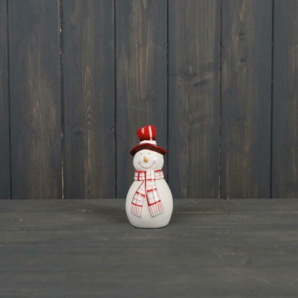 Satchville Ceramic Snowman with Scarf