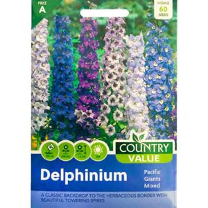 Country Value Delphinium Pacific Giants Mixed Seeds