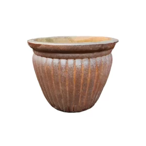 Short Fluted Terracotta Pot Small (D36cm x H30cm)