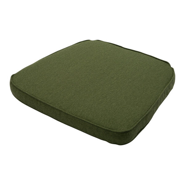 Madison Outdoor Wicker Seat Cushion - Moss Green shown with side profile