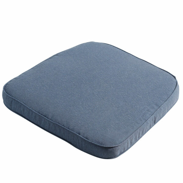 Side profile of Madison Panama Wicker Seat Cushion – Sapphire Blue
