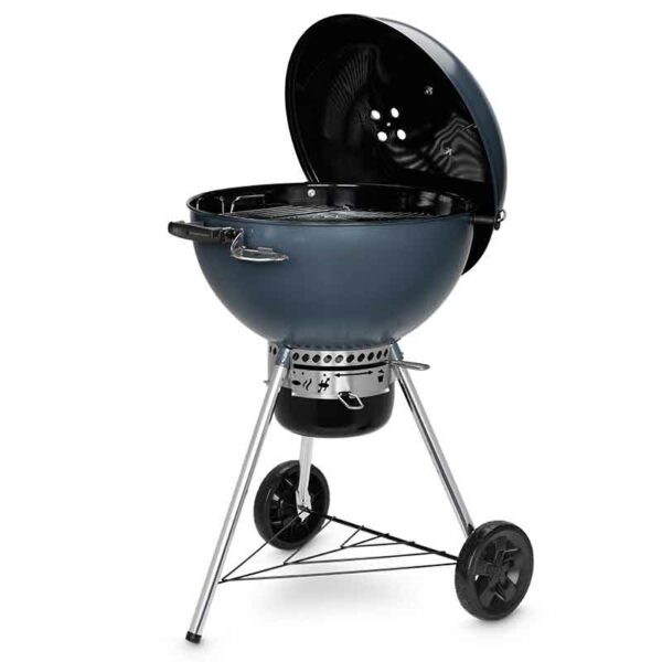 Slate Blue Weber Master-Touch GBS C-5750 Charcoal Barbecue 57cm with lid open