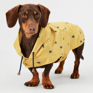 Small Joules Mustard Showerproof Packaway Dog Coat