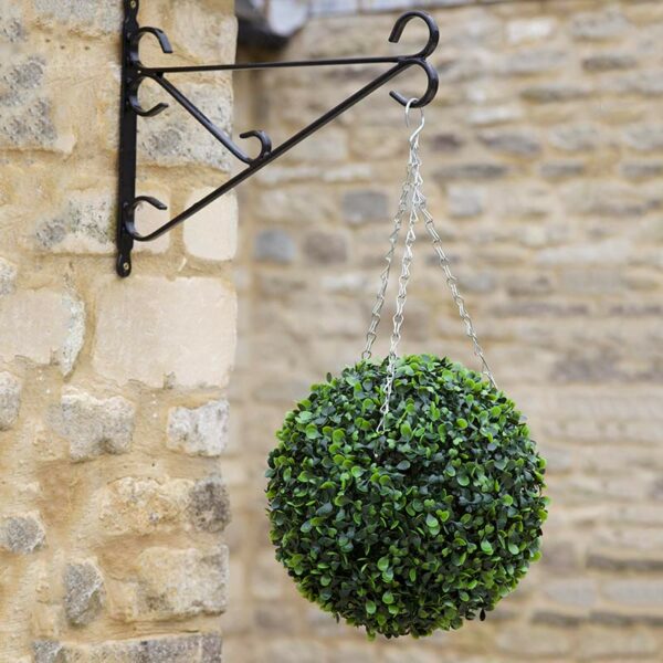The Smart Garden 30cm Artificial Topiary Boxwood Ball in situ