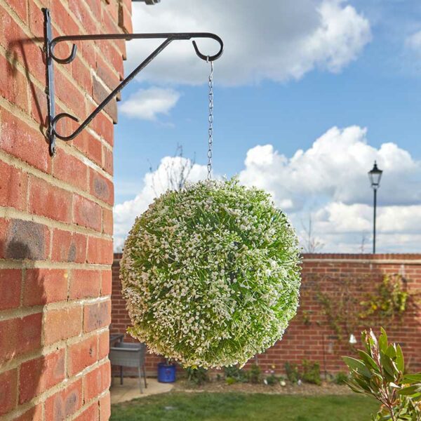 The Smart Garden 30cm Artificial Topiary Gypsophilia Ball in situ