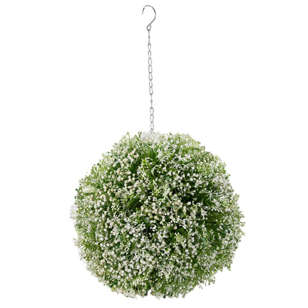 A studio cut out image of the Smart Garden 30cm Artificial Topiary Gypsophilia Ball