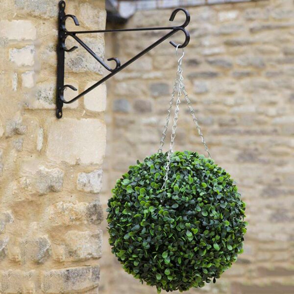 The Smart Garden 40cm Artificial Topiary Boxwood Ball in situ