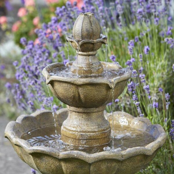 Smart Garden Kingsbury Hybrid Water Fountain Lifestyle Image close up