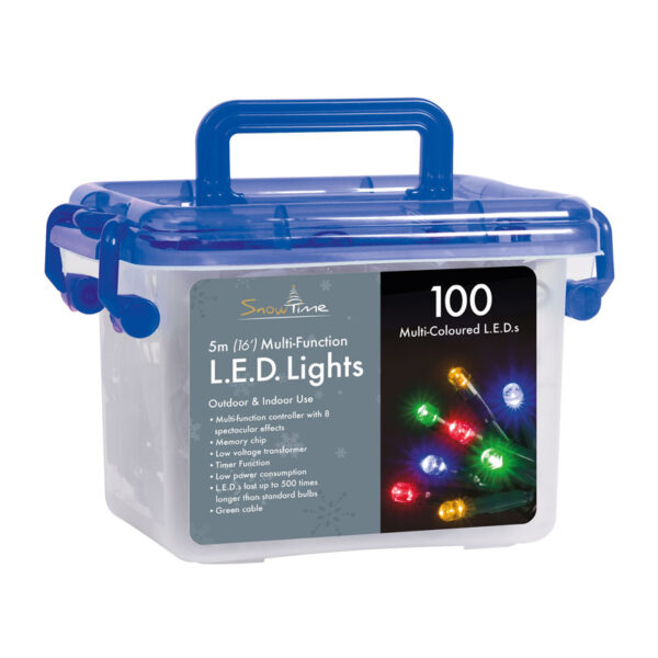 SnowTime 100 Multi-Function LED Lights with Timer - Multi-Coloured