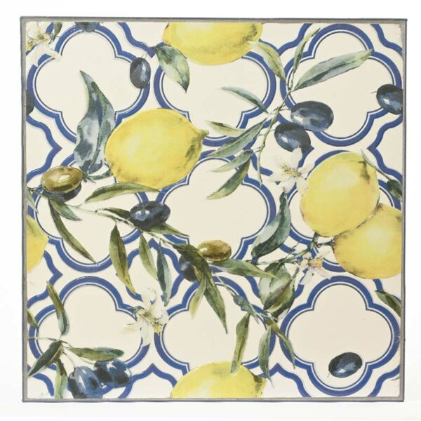 Sorrento Iron Mosaic Tile Lemon and Olive design