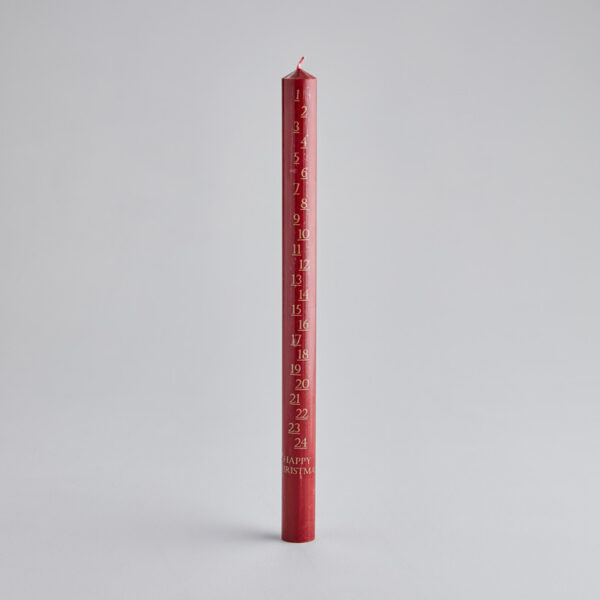 St Eval Red Christmas Advent Candle
