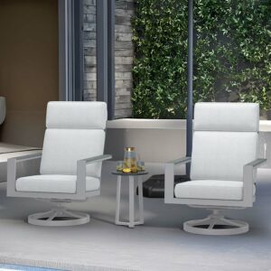 Supremo Leisure Melbury Dual Swivel Chair Set in Taupe