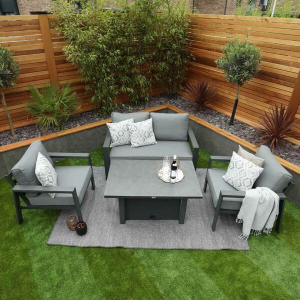 Supremo Leisure Melbury Lounge Set with Adjustable Table in garden