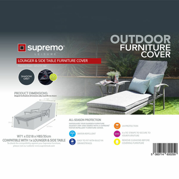 All Weather Furniture Cover for Supremo Leisure Lounger & Side Table Set