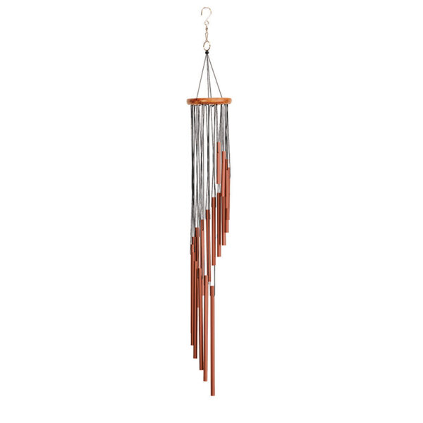 Symphony 18 Tube Spiral Wind Chime with Copper Finish Size 91cm studio image