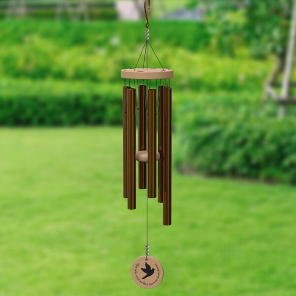 The Symphony Memorial Wind Chime with Bronze Finish, Size 81cm in use