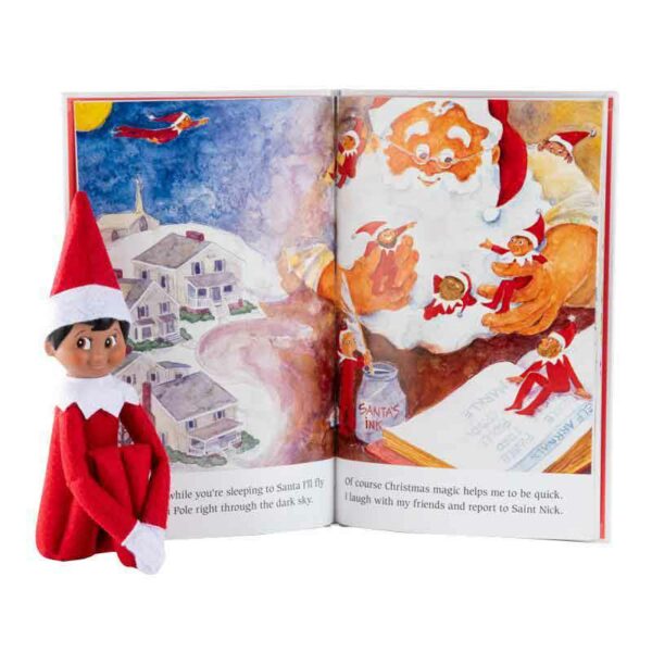 The Elf on the Shelf book is included