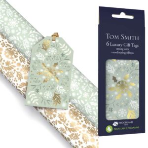 Tom Smith 6 Luxury Classic Christmas Foliage Gift Tags