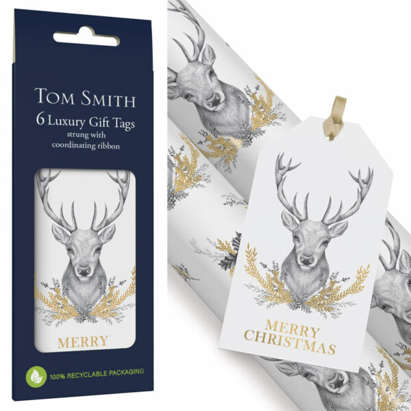 Tom Smith 6 Luxurious Enchanted Forest Christmas Gift Tags