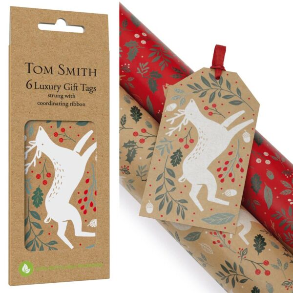 Tom Smith 6 Luxury Festive Woodland Gift Tags