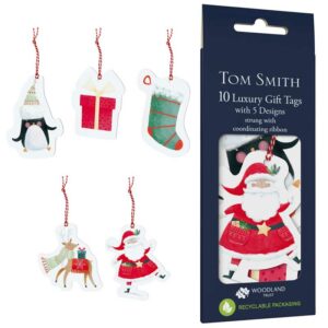Tom Smith 10 Luxury Santa & Friends Gift Tags
