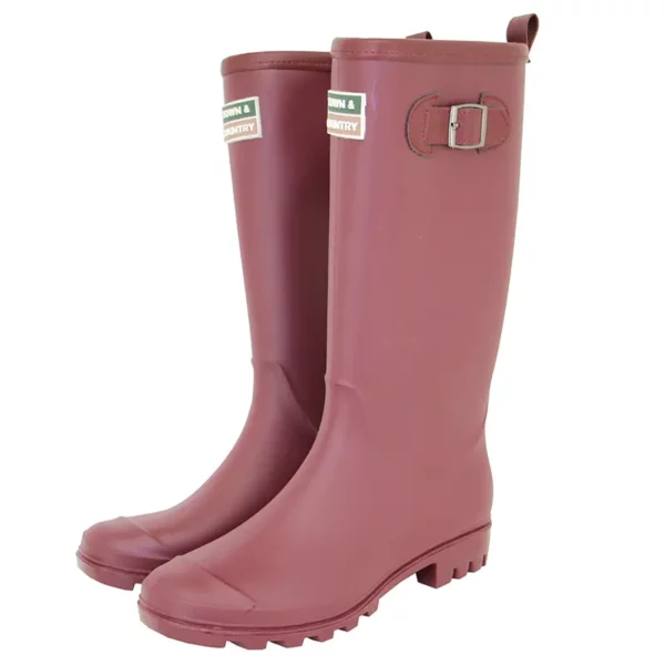 Town & Country Burford Wellington Boots aubergine