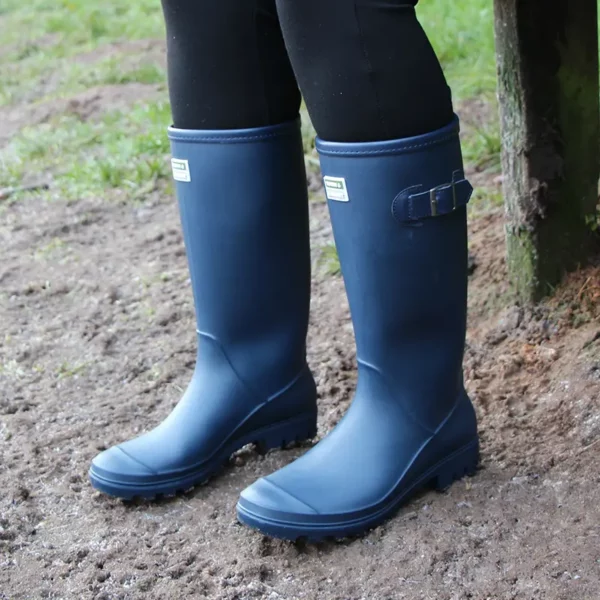 Town & Country Burford Wellington Boots navy on frosted floor
