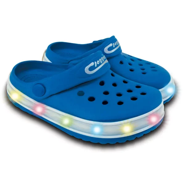 Town & Country Kids Light Up Cloggies blue