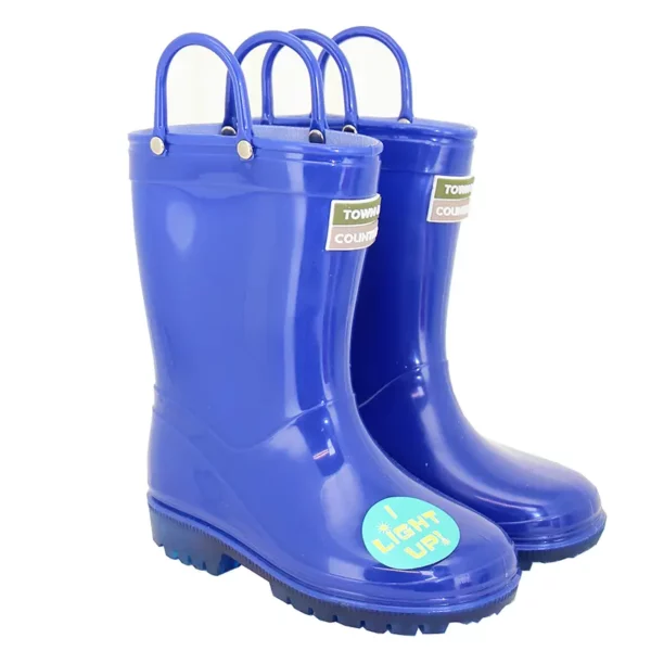 Town & Country Kids Light Up Wellies blue
