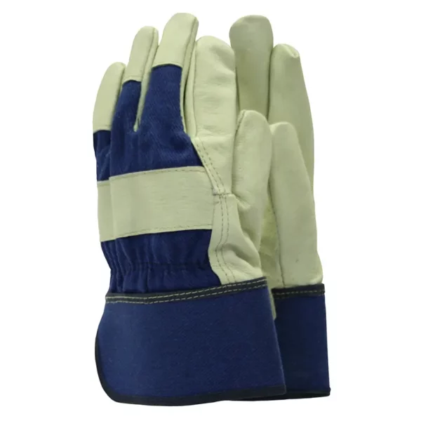 Town & Country Washable Leather Rigger Gloves Large Navy