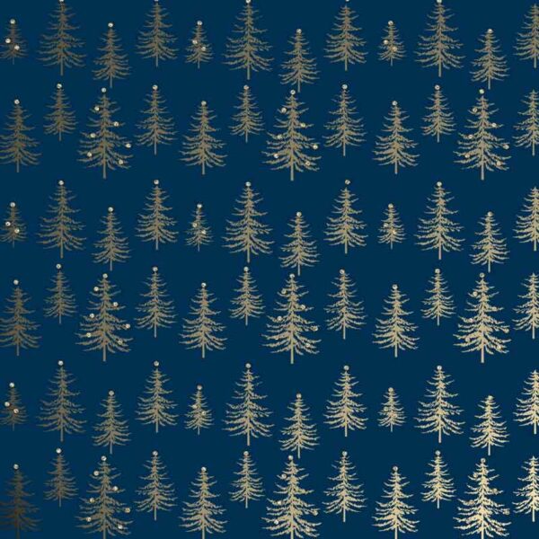 Uniqueco Trees Gold Luxe Gift Wrap (2m)