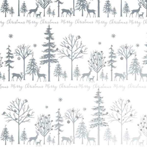 Uniqueco Reindeer Silver Luxe Gift Wrap (2m)Uniqueco Reindeer Silver Luxe Gift Wrap (2m)