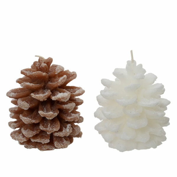 Unscented Glitter Pinecone Candle (Assorted Designs)