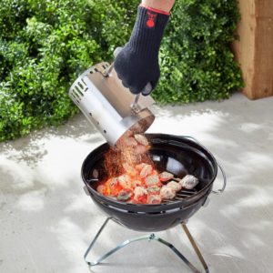 Using the Weber Barbecue Rapidfire Chimney Starter for smaller charcoal barbecues