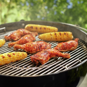The Weber Barbecue Gourmet BBQ System (GBS) 57cm Hinged Cooking Grate makes cooking easy