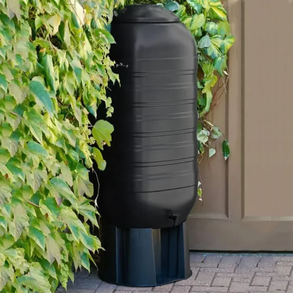 Ward Slimline Water Butt with Tap (250 litres) on patio
