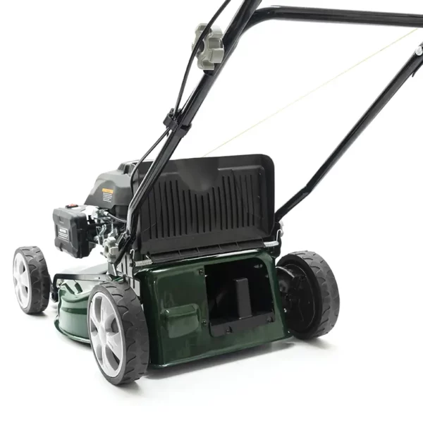 Webb Supreme 46cm/18″ Self Propelled Petrol Rotary Lawn Mower back mulch
