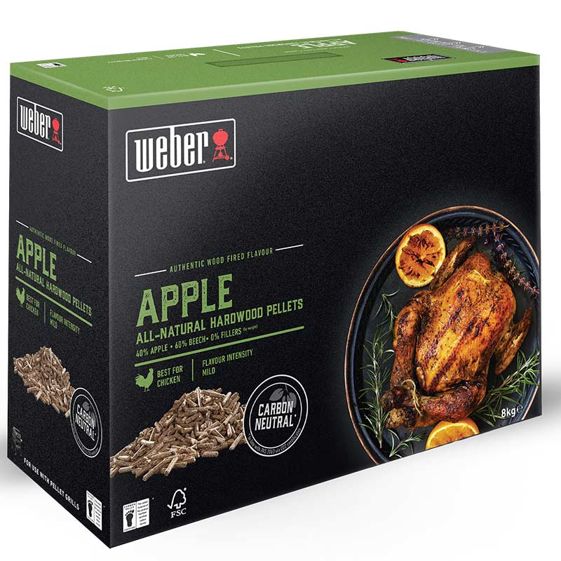 A Box of Weber Apple All-Natural Hardwood Pellets