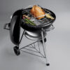Weber Compact Kettle Charcoal Grill Barbecue 57cm - in use roasting chicken