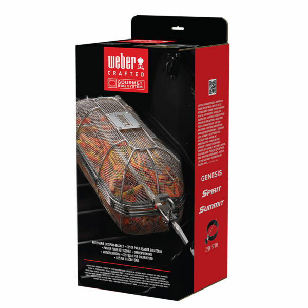 The Weber Crafted Crisping Basket packaging