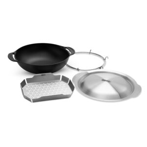 Weber Crafted Wok Set with Steaming Rack studio image