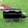 Weber Go Anywhere Portable Gas Barbecue in use in park