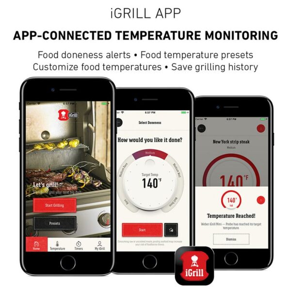 Weber igrill 3 Food Temperature Probes app