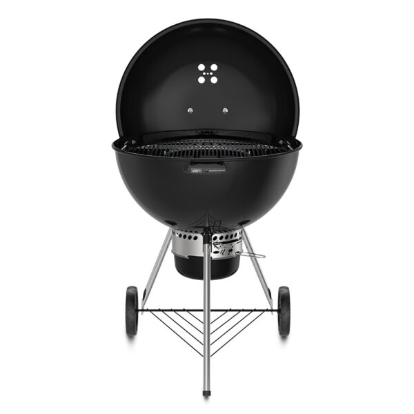 Weber Master-Touch Crafted Charcoal Grill BBQ with lid open
