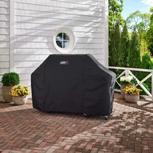 Weber Premium Cover for Summit FS38 and FS38X Gas Barbecues in situ