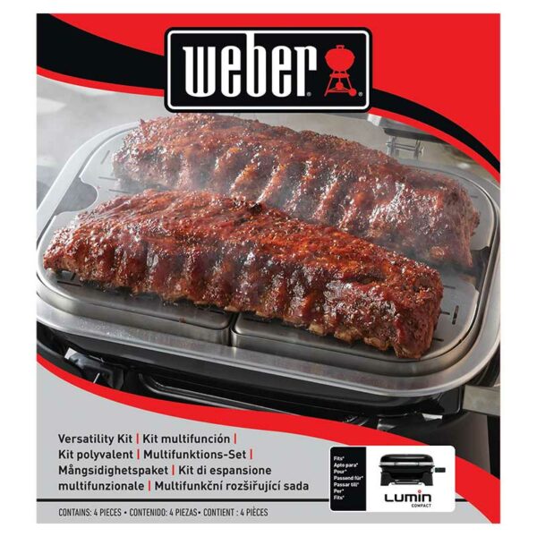 Packaging for the Weber Versatility Expansion Kit for Lumin Compact Electric Barbecue